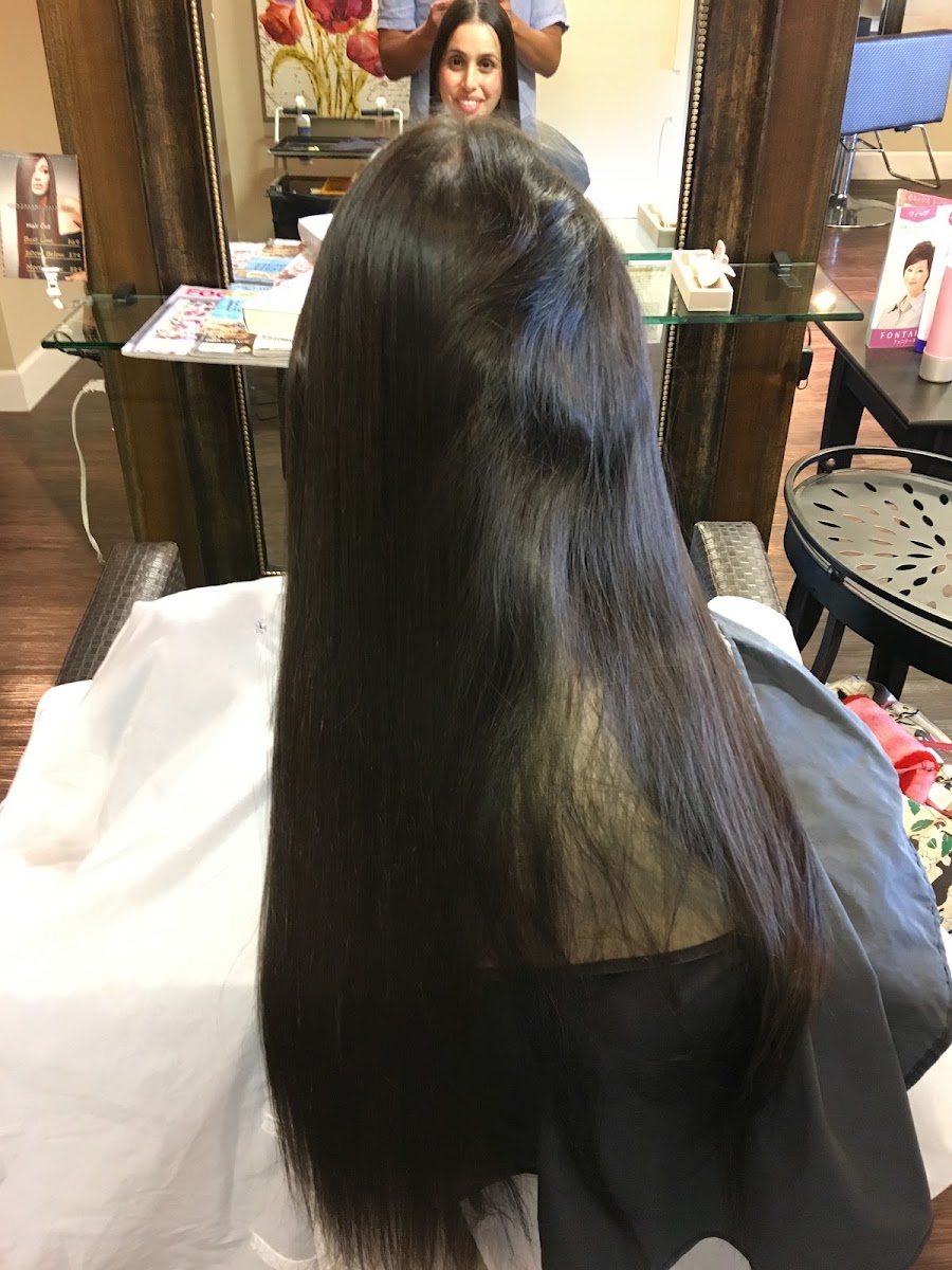 After: smooth, straight hair from Japanese hair straightening